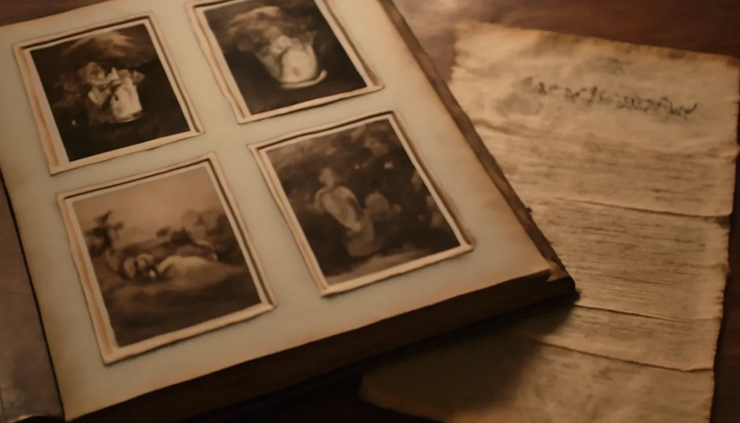 Family members reviewing inherited land paperwork at a table