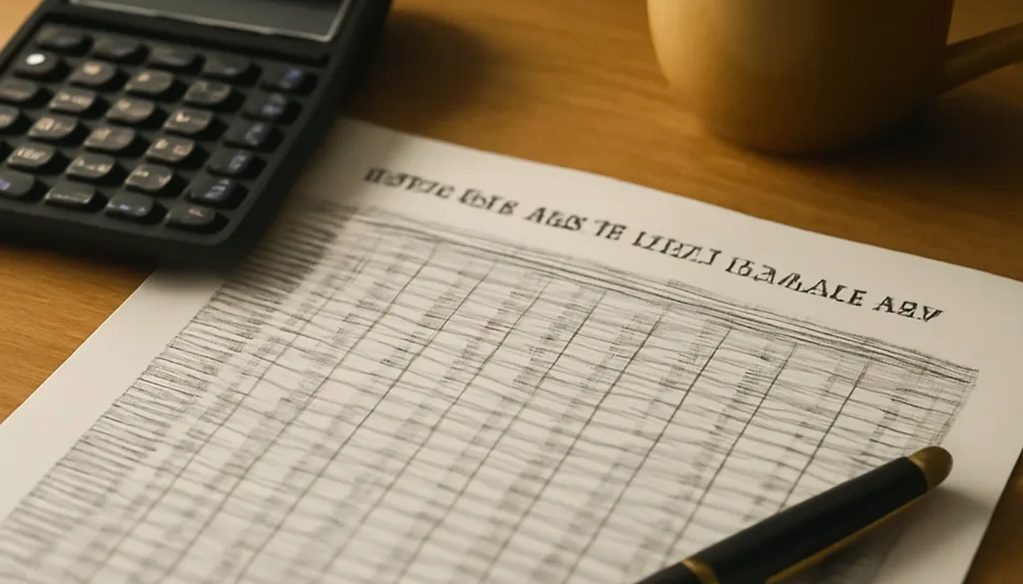 Seller reviewing pricing notes for a vacant parcel